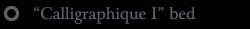Lit Calligraphique I