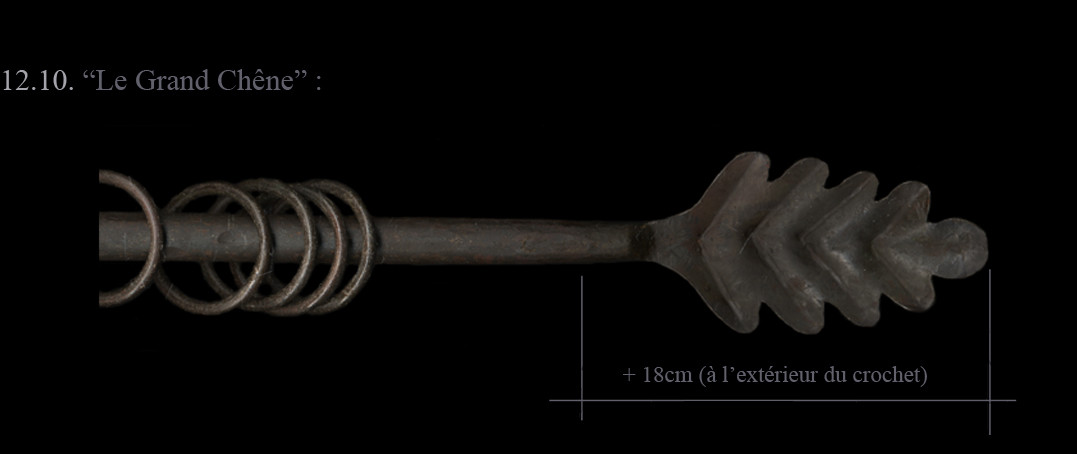Lot De 2 Embouts De Tringle à Rideaux – Métal Fer Forgé – Marron – Vintage