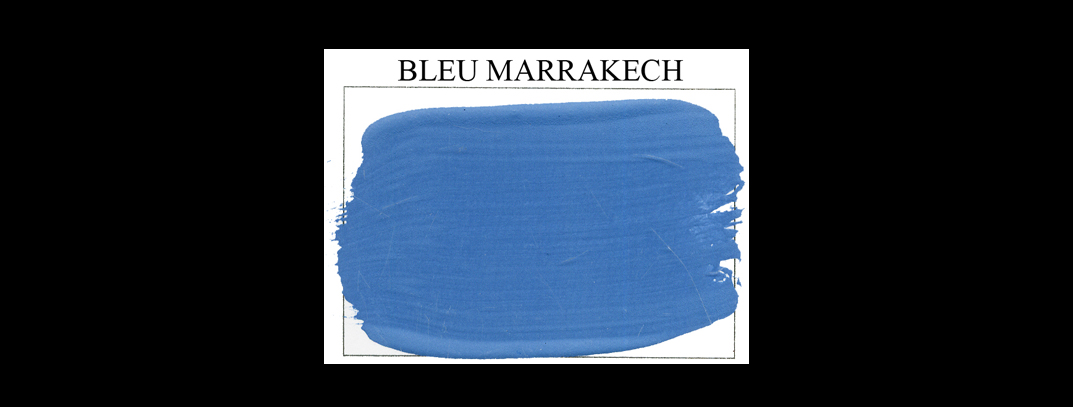 Peinture artisanale couleur bleu Marakkech | EMERY&Cie