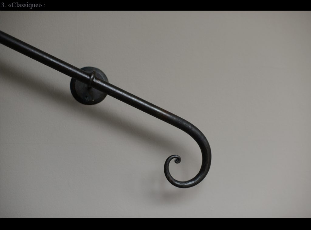 Mains courantes ou rampes d'escalier sur mesure en fer forgé