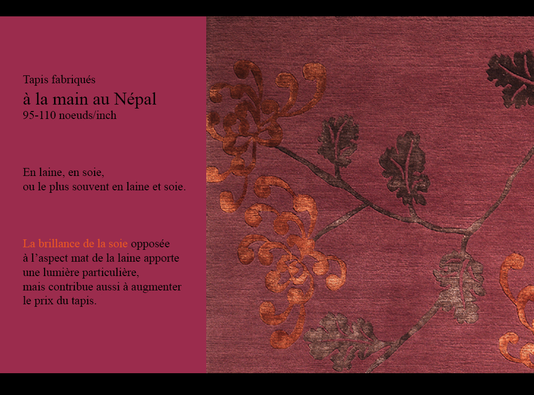 Tapis en soie ou en laine fabriqués au Népal | EMERY&Cie