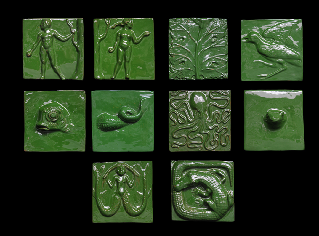 Carreaux en céramique relief verts | EMERY&Cie